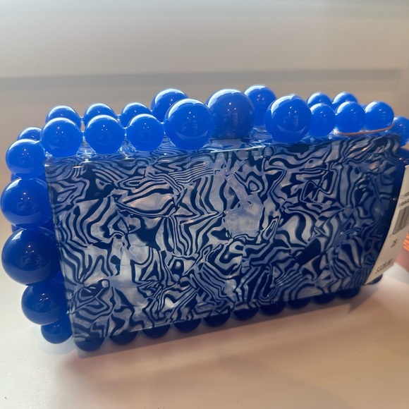 Cult Gaia Vibrant Blue Beaded Bag -NWT - Picture 4 of 6